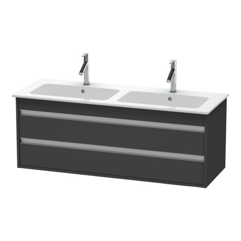 Duravit Waschtischunterschrank Ketho 127x47,5x48cm, 2 La, wandhängend, graph ma