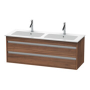Duravit Waschtischunterschrank Ketho 127x47,5x48cm, 2 La, wandhängend, Nussb Nat