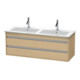 Duravit Waschtischunterschrank Ketho 127x47,5x48cm, 2 Schubk., wandhängend, Ei Nat-1