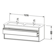Duravit Waschtischunterschrank Ketho 127x47,5x48cm, 2 Schubk., wandhängend, we hgl-4