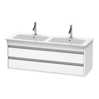 Duravit Waschtischunterschrank Ketho 127x47,5x48cm, 2 Schubk., wandhängend, we matt