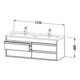 Duravit Waschtischunterschrank Ketho 127x47,5x48cm, 4 La, wandhängend, graph ma