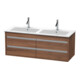 Duravit Waschtischunterschrank Ketho 127x47,5x48cm, 4 La, wandhängend, Nussb Nat-1