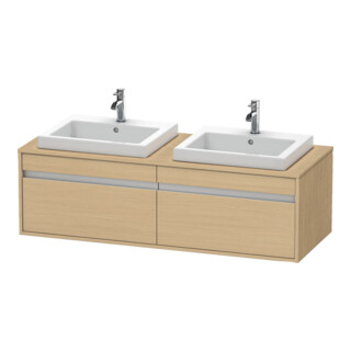Duravit Waschtischunterschrank Ketho 140x55x42,6cm, EWT, 2 AZ, B bs, Ei Nat