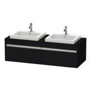 Duravit Waschtischunterschrank Ketho 140x55x42,6cm, EWT, 2 AZ, B bs, Ei sw