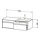 Duravit Waschtischunterschrank Ketho 140x55x42,6cm, EWT, 2 AZ, B re, Ei sw
