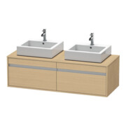 Duravit Waschtischunterschrank Ketho 140x55x42,6cm, f AWT, 2 AZ, B bs, Ei Nat