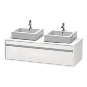 Duravit Waschtischunterschrank Ketho 140x55x42,6cm, f AWT, 2 AZ, B bs, we hgl-1