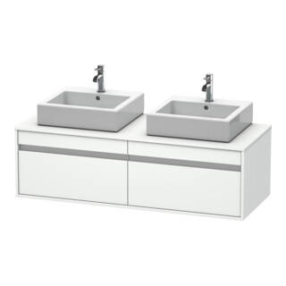 Duravit Waschtischunterschrank Ketho 140x55x42,6cm, f AWT, 2 AZ, B bs, we ma