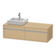 Duravit Waschtischunterschrank Ketho 140x55x42,6cm, f AWT, 2 AZ, B li, Ei Nat-1