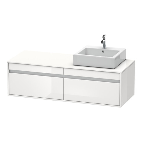 Duravit Waschtischunterschrank Ketho 140x55x42,6cm, f AWT, 2 AZ, B li, Ei Nat