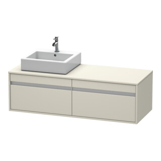 Duravit Waschtischunterschrank Ketho 140x55x42,6cm, f AWT, 2 AZ, B li, Tau