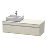 Duravit Waschtischunterschrank Ketho 140x55x42,6cm, f AWT, 2 AZ, B li, Tau-1
