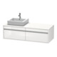 Duravit Waschtischunterschrank Ketho 140x55x42,6cm, f AWT, 2 AZ, B li, we hgl