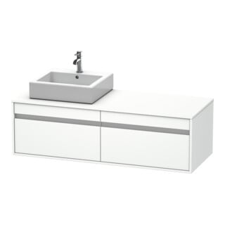 Duravit Waschtischunterschrank Ketho 140x55x42,6cm, f AWT, 2 AZ, B li, we ma