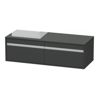 Duravit Waschtischunterschrank Ketho 140x55x42,6cm, f AWT, 2 AZ, B R, gr ma