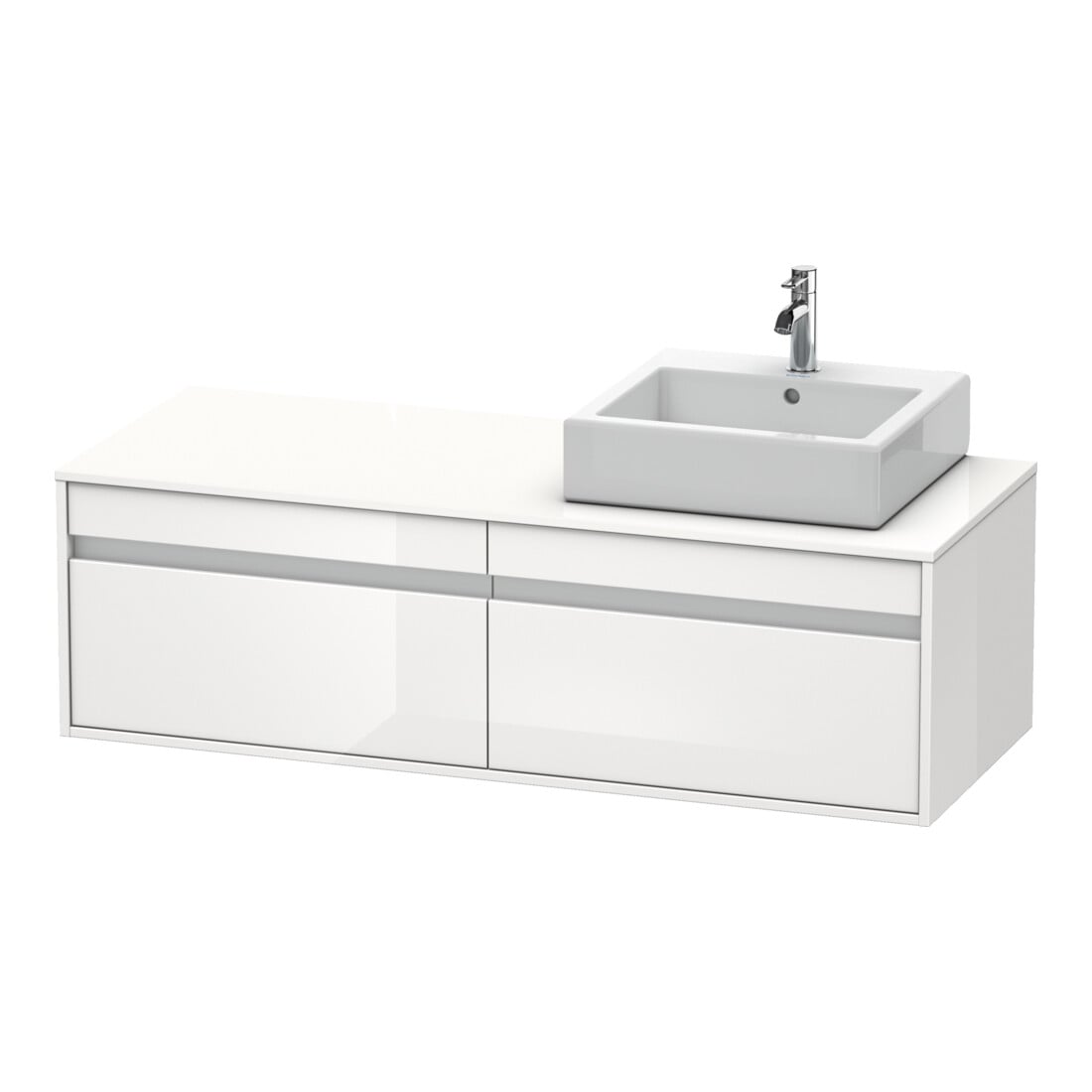 Duravit Waschtischunterschrank Ketho 140x55x42,6cm, f AWT, 2 AZ, B re, Ei sw