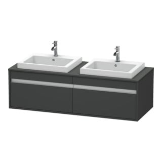 Duravit Waschtischunterschrank Ketho 140x55x42,6cm, f EWT, 2 AZ, B bs, gra m