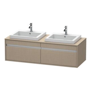 Duravit Waschtischunterschrank Ketho 140x55x42,6cm, f EWT, 2 AZ, B bs, lei