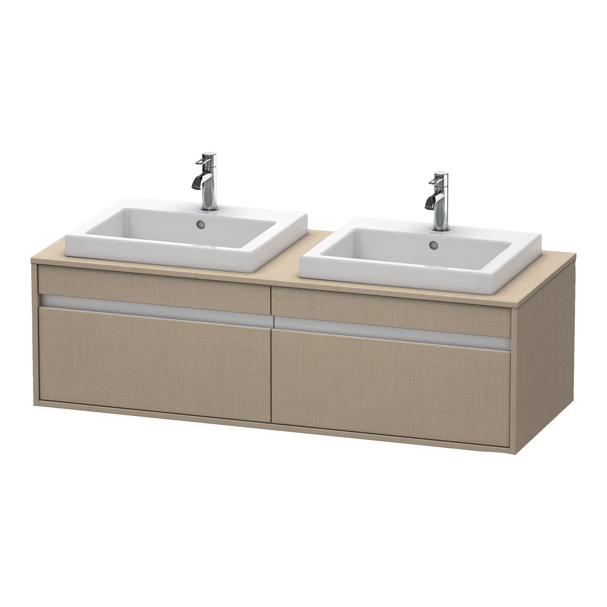 Duravit Waschtischunterschrank Ketho 140x55x42,6cm, f EWT, 2 AZ, B bs, lei