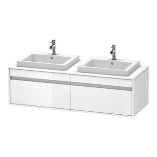 Duravit Waschtischunterschrank Ketho 140x55x42,6cm, f EWT, 2 AZ, B bs, we hgl