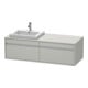 Duravit Waschtischunterschrank Ketho 140x55x42,6cm, f EWT, 2 AZ, B li, bg m-1