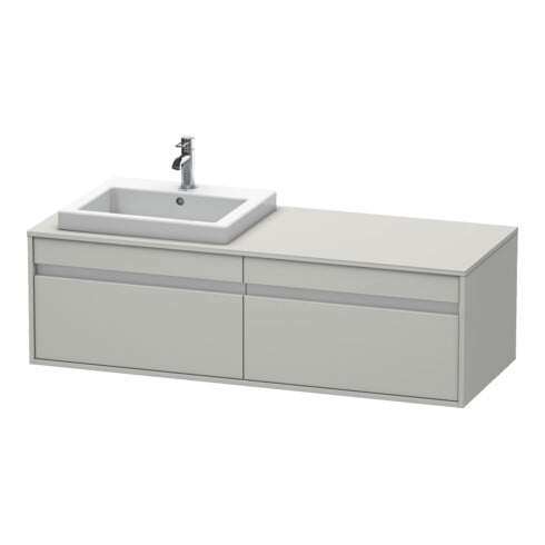 Duravit Waschtischunterschrank Ketho 140x55x42,6cm, f EWT, 2 AZ, B li, bg m
