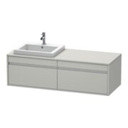 Duravit Waschtischunterschrank Ketho 140x55x42,6cm, f EWT, 2 AZ, B li, bg m