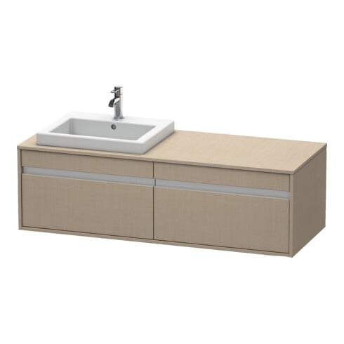 Duravit Waschtischunterschrank Ketho 140x55x42,6cm, f EWT, 2 AZ, B li, lei