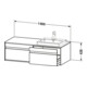 Duravit Waschtischunterschrank Ketho 140x55x42,6cm, f EWT, 2 AZ, B li, N Nat-4