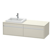 Duravit Waschtischunterschrank Ketho 140x55x42,6cm, f EWT, 2 AZ, B li, Tau-1