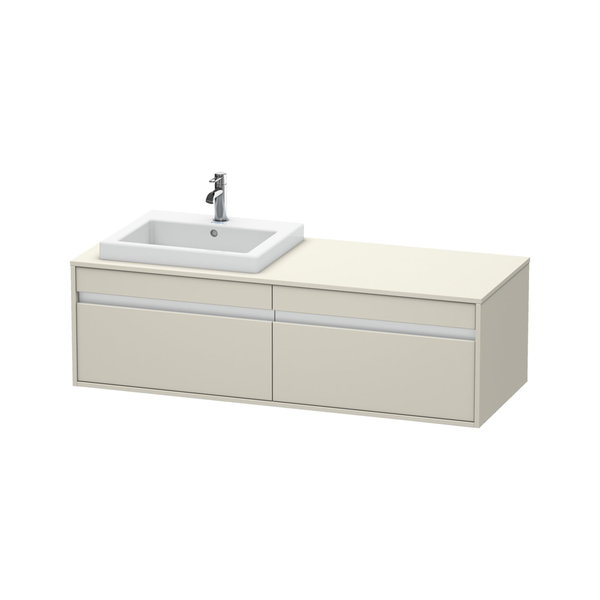 Duravit Waschtischunterschrank Ketho 140x55x42,6cm, f EWT, 2 AZ, B li, Tau