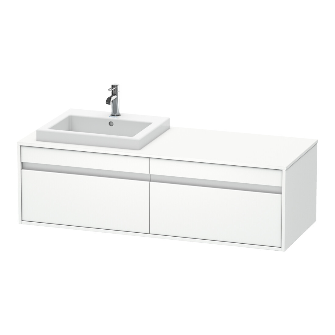 Duravit Waschtischunterschrank Ketho 140x55x42,6cm, f EWT, 2 AZ, B li, we m