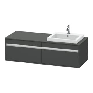 Duravit Waschtischunterschrank Ketho 140x55x42,6cm, f EWT, 2 AZ, B r, graph m