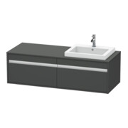 Duravit Waschtischunterschrank Ketho 140x55x42,6cm, f EWT, 2 AZ, B r, graph m