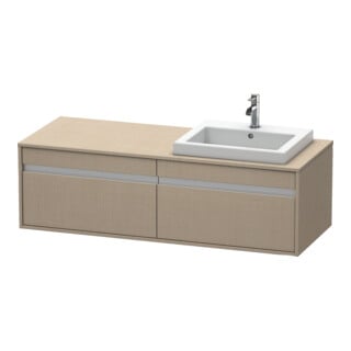 Duravit Waschtischunterschrank Ketho 140x55x42,6cm, f EWT, 2 AZ, B re, lei
