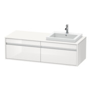 Duravit Waschtischunterschrank Ketho 140x55x42,6cm, f EWT, 2 AZ, B re, we hgl