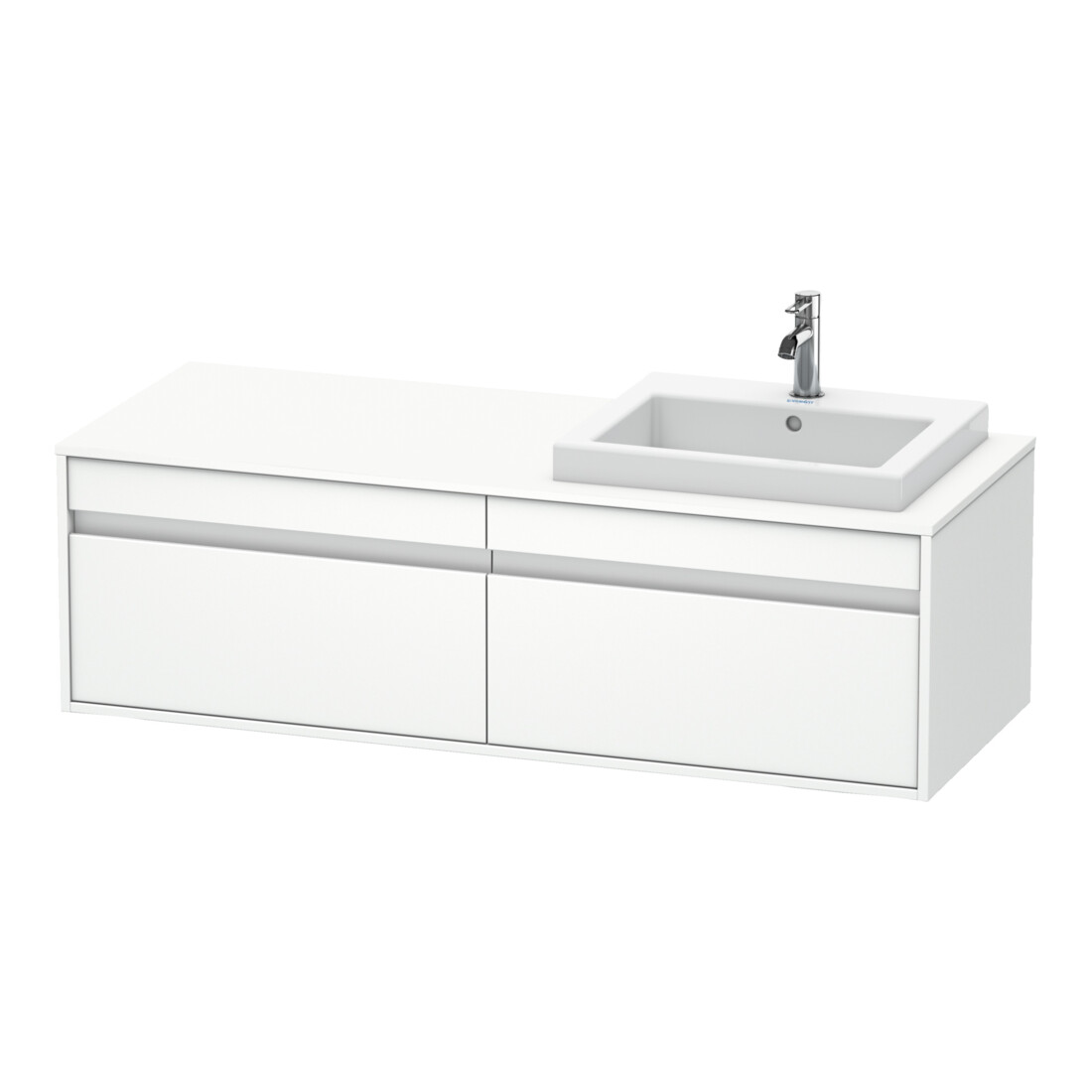 Duravit Waschtischunterschrank Ketho 140x55x42,6cm, f EWT, 2 AZ, B re, we m