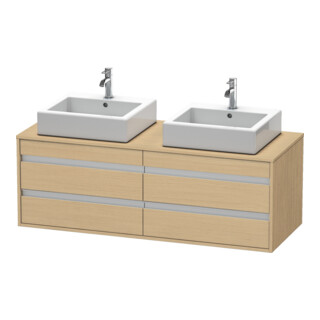 Duravit Waschtischunterschrank Ketho 140x55x49,6cm, f AWT, 4 La, B bs, Ei Nat