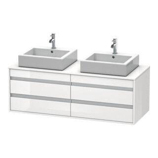 Duravit Waschtischunterschrank Ketho 140x55x49,6cm, f AWT, 4 La, B bs, we hgl