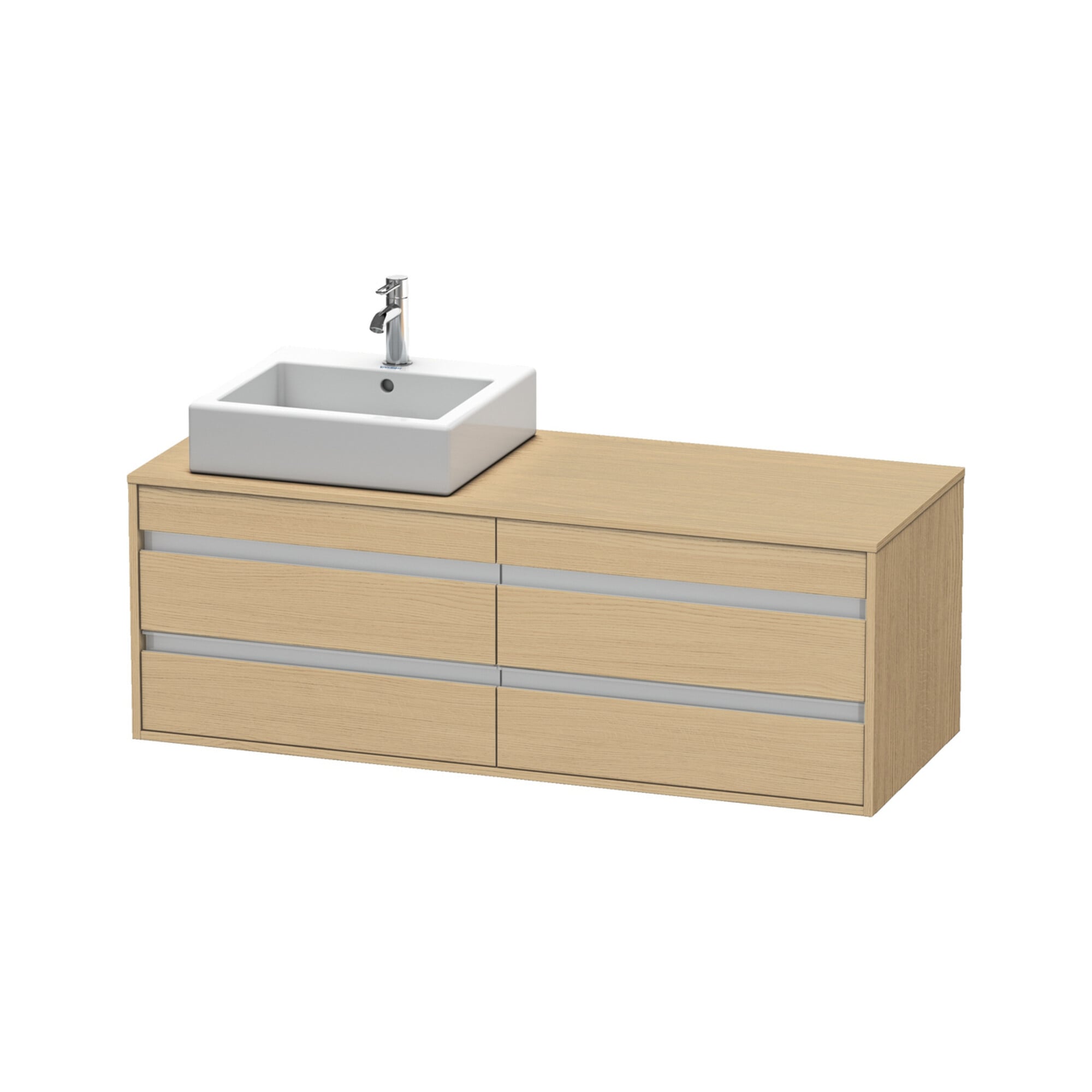Duravit Waschtischunterschrank Ketho 140x55x49,6cm, f AWT, 4 La, B li, Ei Nat