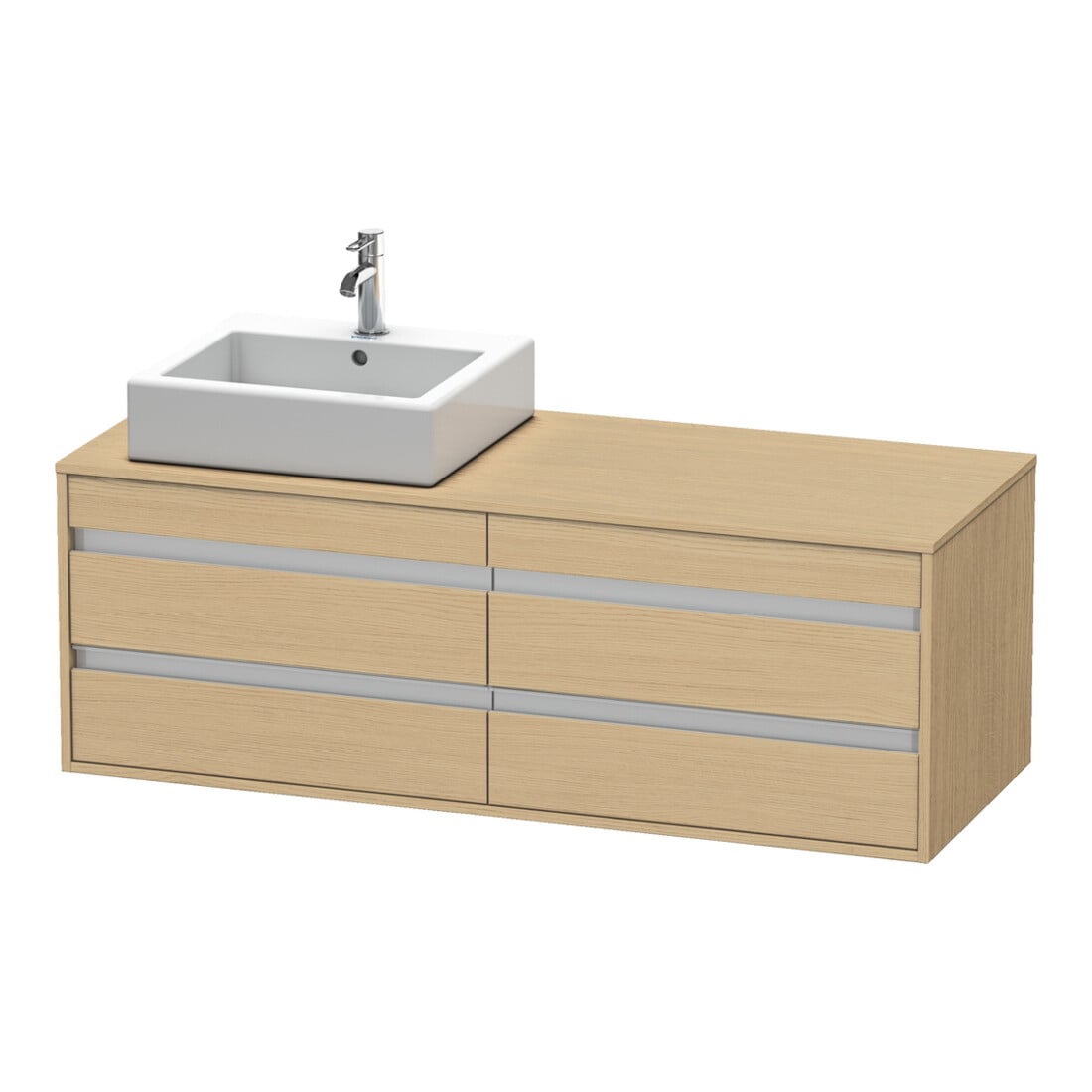 Duravit Waschtischunterschrank Ketho 140x55x49,6cm, f AWT, 4 La, B li, Ei Nat