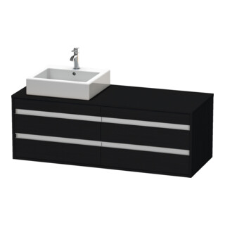 Duravit Waschtischunterschrank Ketho 140x55x49,6cm, f AWT, 4 La, B li, Ei sw
