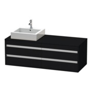 Duravit Waschtischunterschrank Ketho 140x55x49,6cm, f AWT, 4 La, B li, Ei sw
