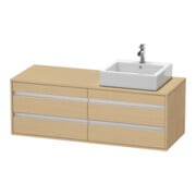 Duravit Waschtischunterschrank Ketho 140x55x49,6cm, f AWT, 4 La, B re, Ei Nat