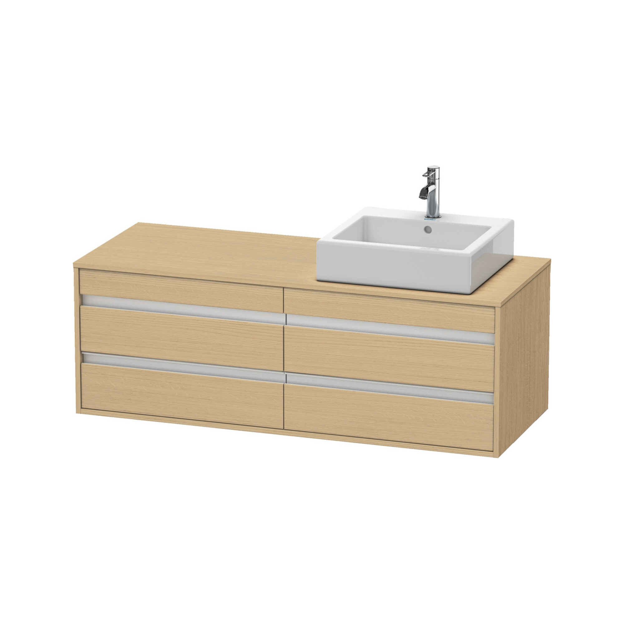 Duravit Waschtischunterschrank Ketho 140x55x49,6cm, f AWT, 4 La, B re, Ei Nat