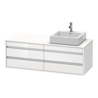 Duravit Waschtischunterschrank Ketho 140x55x49,6cm, f AWT, 4 La, B re, we hgl
