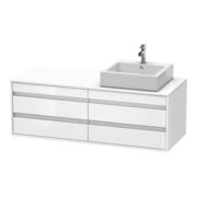 Duravit Waschtischunterschrank Ketho 140x55x49,6cm, f AWT, 4 La, B re, we hgl
