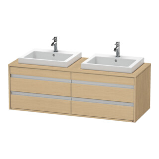 Duravit Waschtischunterschrank Ketho 140x55x49,6cm, f EWT, 4 La, B bs, Ei Nat