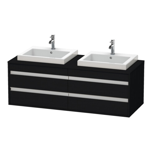 Duravit Waschtischunterschrank Ketho 140x55x49,6cm, f EWT, 4 La, B bs, Ei sw